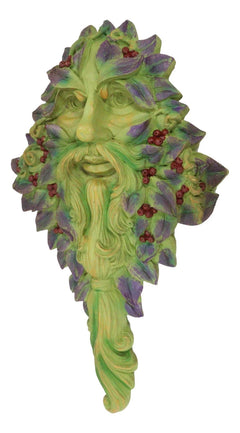 Celtic Winter Solstice Greenman Hanging Wall Decor Plaque 12.75" High-4