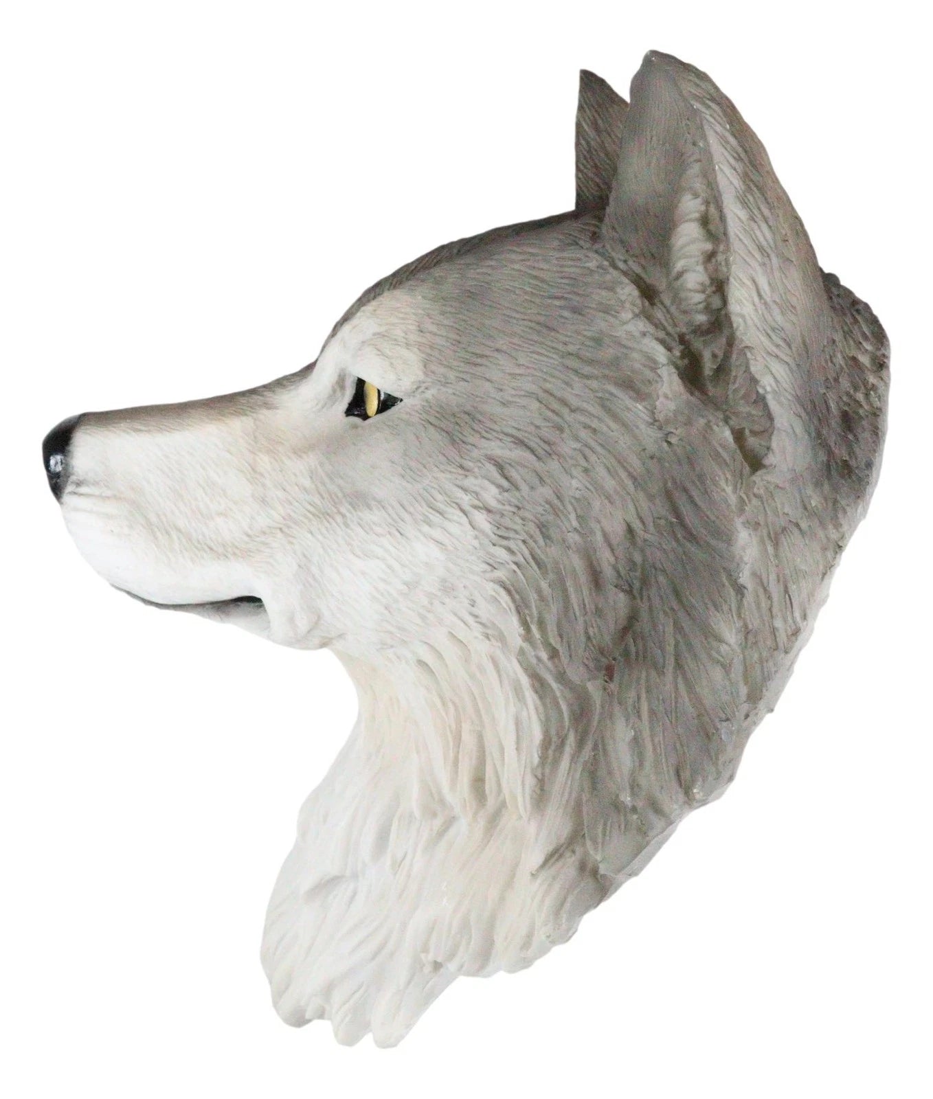 Large Fenrir Alpha Gray Wolf Head Wall Decor Plaque 14"Tall Art Decor-3