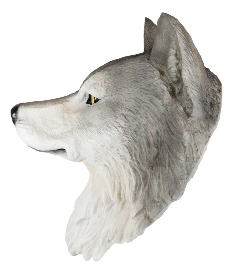 Large Fenrir Alpha Gray Wolf Head Wall Decor Plaque 14"Tall Art Decor-3