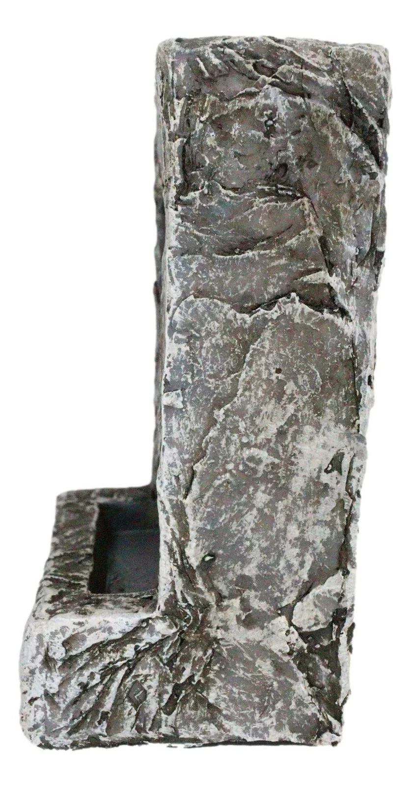 Gautama Buddha Face Faux Stone Mini Relief Bracket Backflow Incense Cone Burner-6