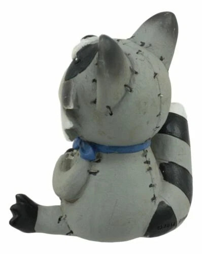 Furrybones Bandit The Raccoon Voodoo Stitched Skeleton Figurine 3"H-5