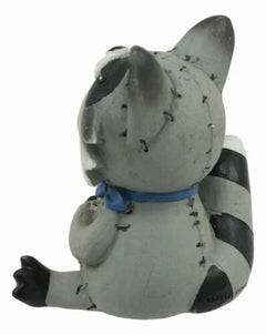 Furrybones Bandit The Raccoon Voodoo Stitched Skeleton Figurine 3"H-5