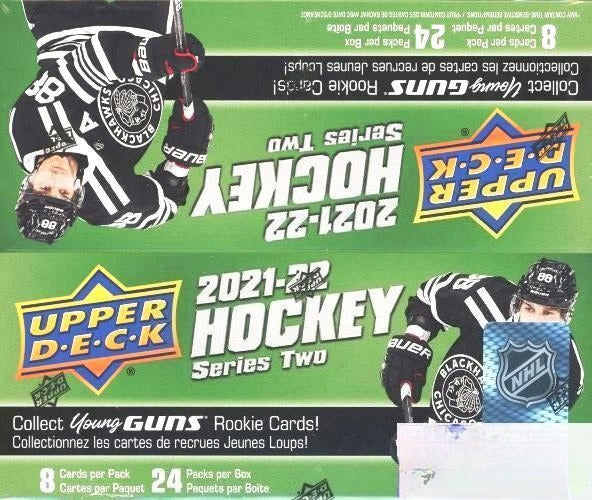 2021/22 Upper Deck Series 2 Hockey MASSIVE 24 Pack Retail Box-6 YOUNG GUNS RCS-1