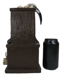 The Dark Lord Grim Reaper Seated On Skeletons & Skulls Throne Statue-2