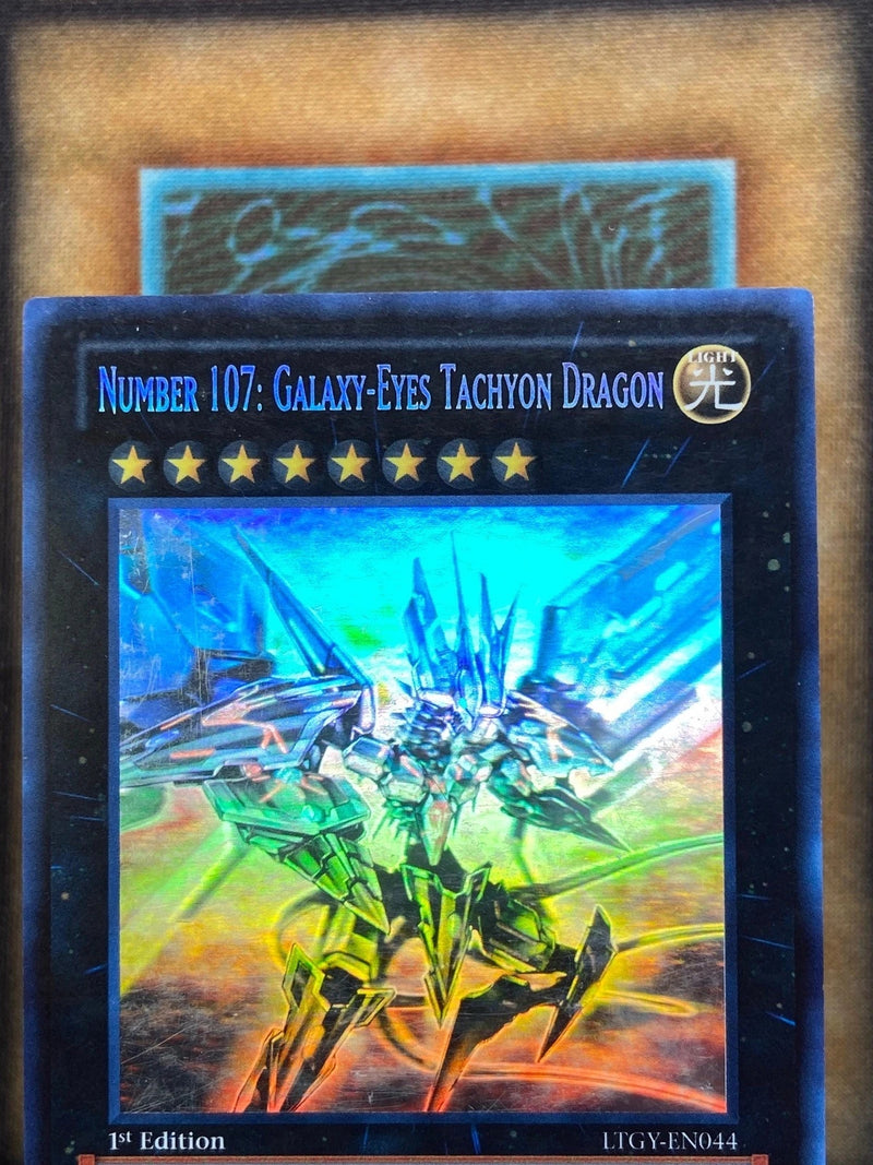 Yugioh Number 107: Galaxy-Eyes Tachyon Dragon LTGY-EN044 Ghost Rare 1st Ed LP-2