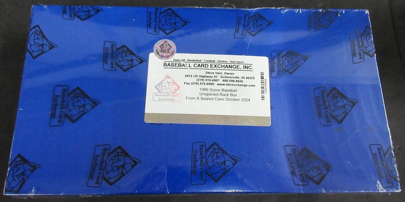 1989 Score Baseball Unopened Rack Box (FASC)-2