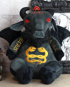 Sabbatic Goat Baphomet With Caduceus Serpents Luxe Soft Plush Toy-3