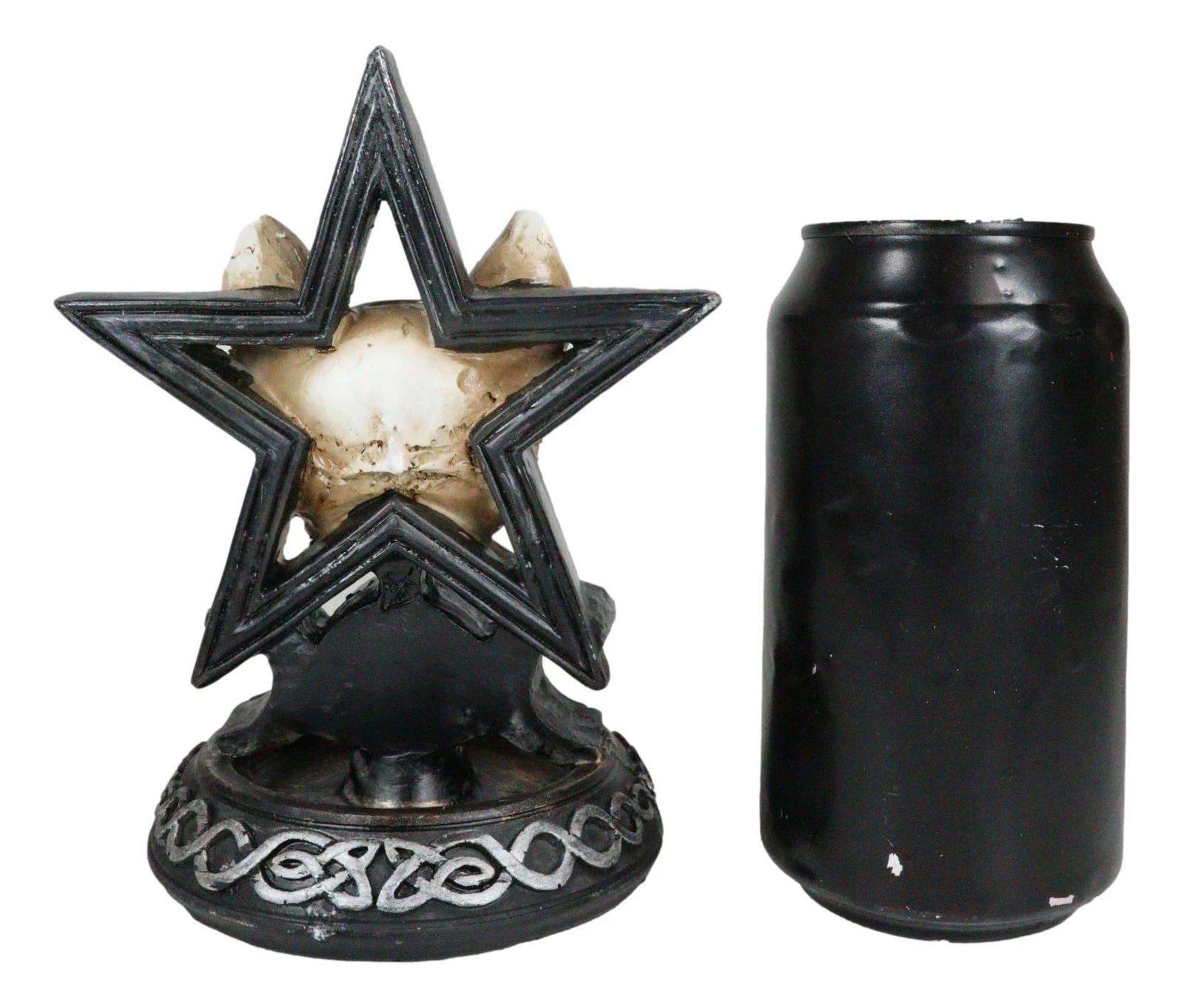 Occult Ouija Cat Skull With Triple Moon And Pentagram Backflow Incense Burner-7