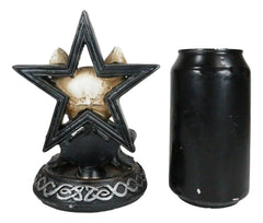 Occult Ouija Cat Skull With Triple Moon And Pentagram Backflow Incense Burner-7