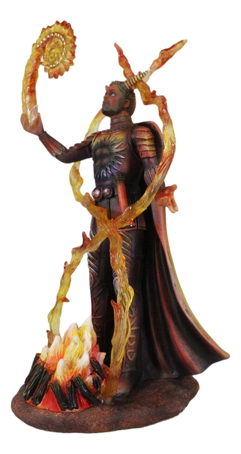 Fire Elemental Horned Wizard Sorcerer Demoniac Summoning Hellfire Magic Figurine-6