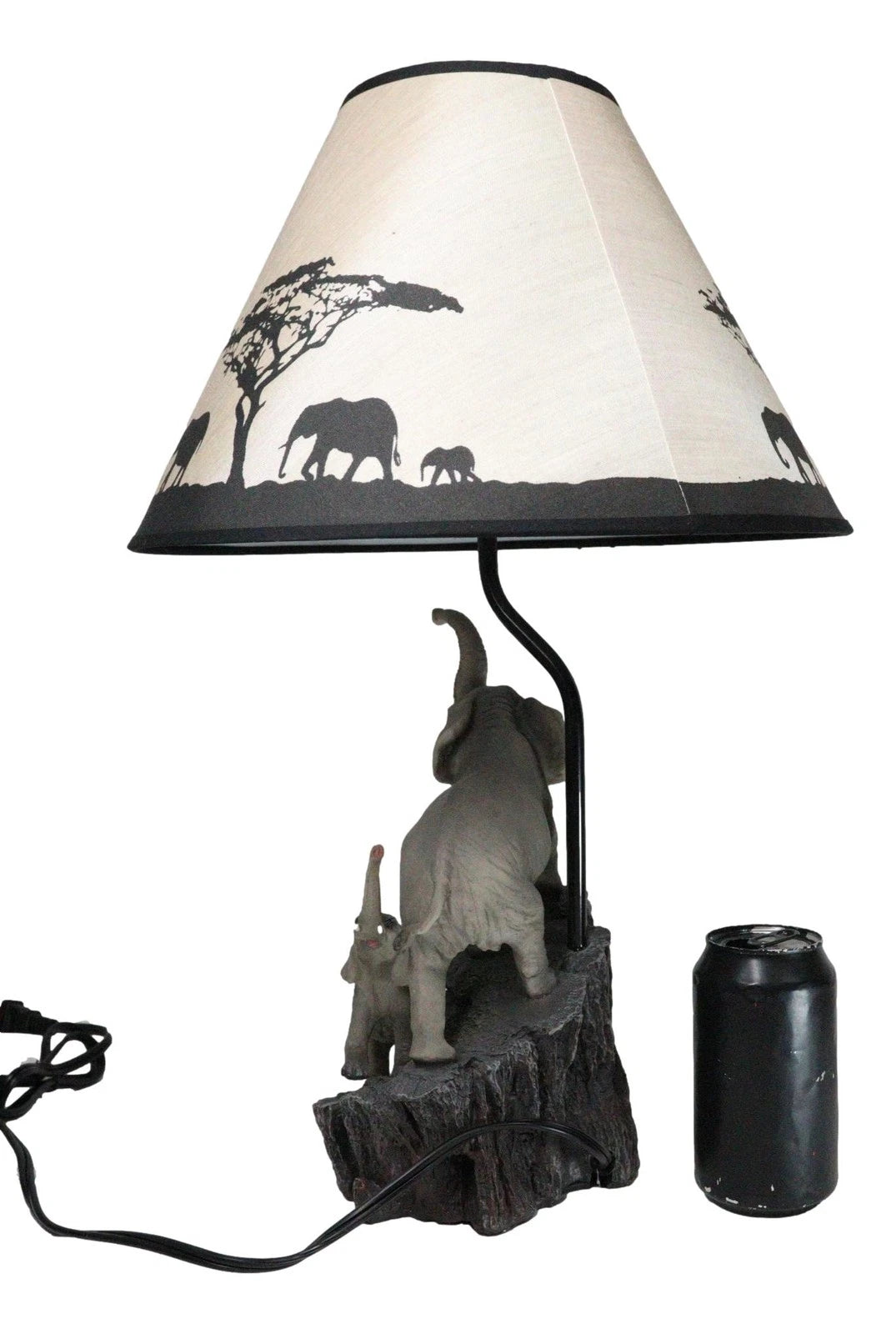 Migration Of The Majestic Elephant Family Safari Desktop Table Lamp Statue Decor-6