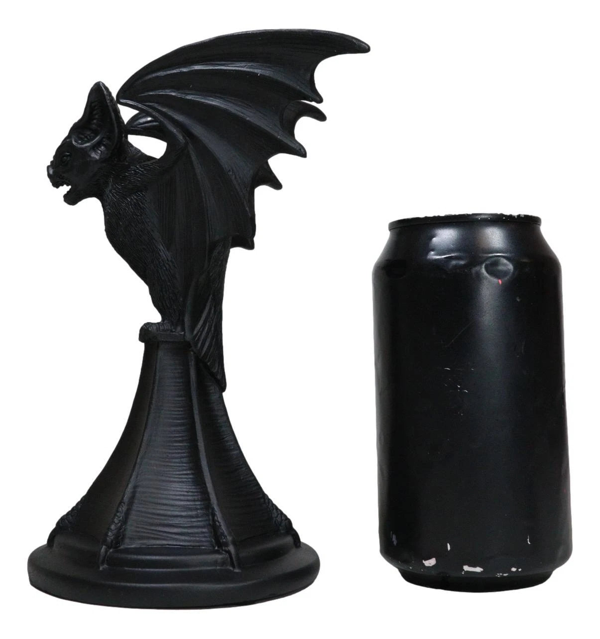 Wicca Gothic Black Gargoyle Vampire Bat Vespertilio Candlestick Holder Figurine-5