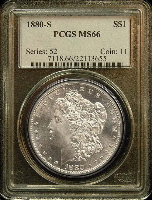 Dólares de plata Morgan NGC/PCGS Calidad MS-66
