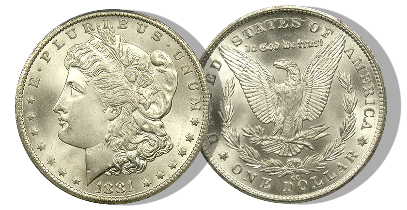 Dólares de plata Morgan NGC/PCGS Calidad MS-66-1
