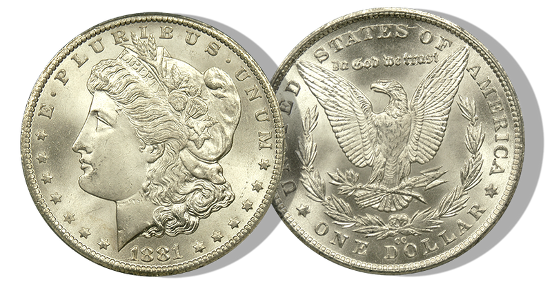 Dólares de plata Morgan NGC/PCGS Calidad MS-66-1