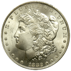 Dólares de plata Morgan NGC/PCGS Calidad MS-66-3