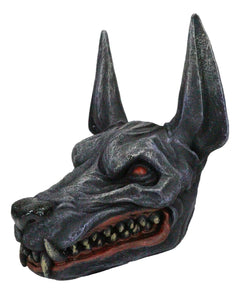 Ancient Egyptian Underworld Macabre Zombie Jackal God Anubis Skull Head Figurine-3