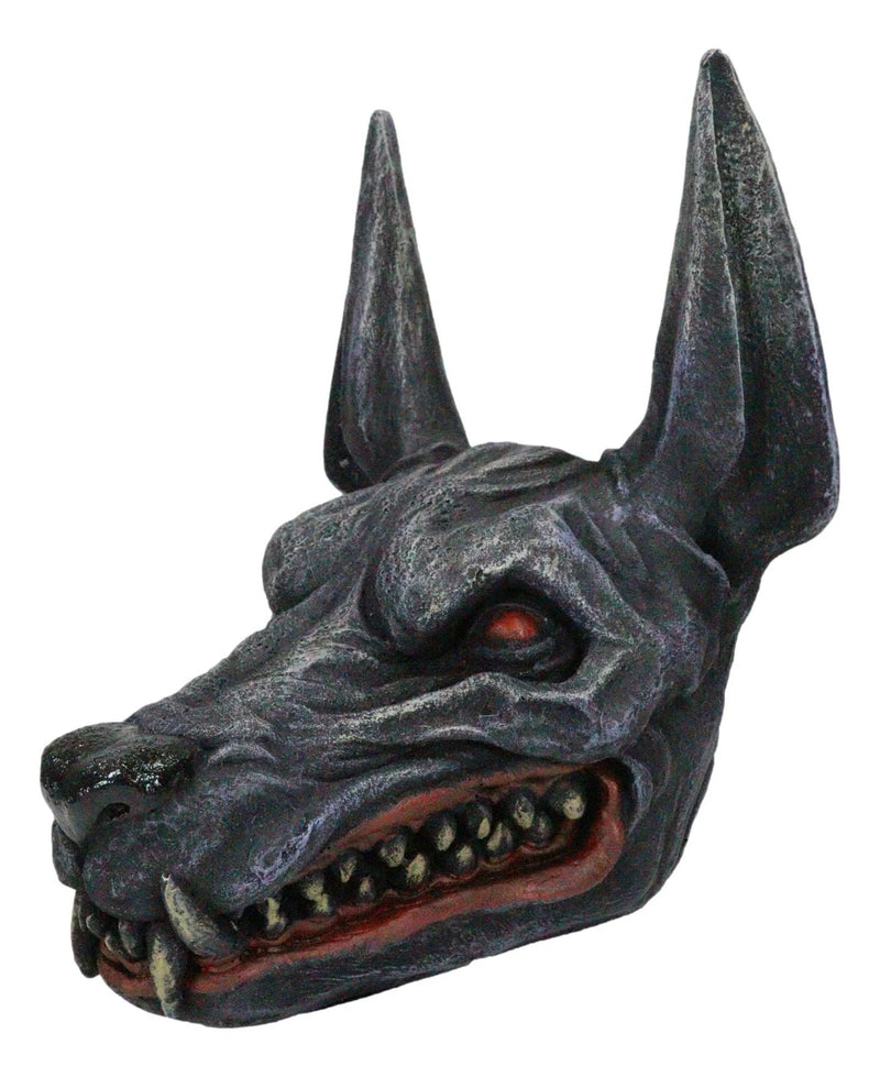 Ancient Egyptian Underworld Macabre Zombie Jackal God Anubis Skull Head Figurine-3