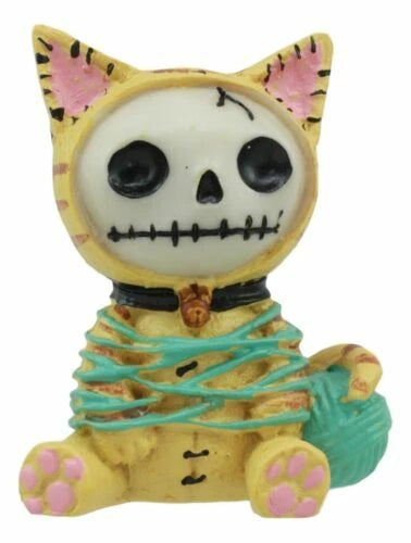Furrybones Tabby Mao Mao Entangled With Yarn Kitty Cat Skeleton Figurine 2.5"H-5