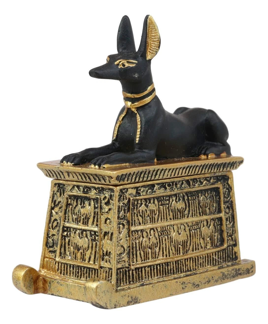 Egyptian God Hieroglyphic Anubis Dog Egyptian Miniature Cartouche Box-6