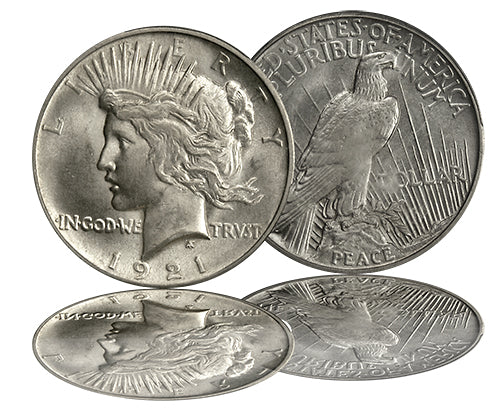 Dólares de Plata de la Paz NGC/PCGS Calidad MS-65