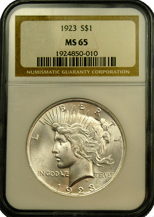Dólares de Plata de la Paz NGC/PCGS Calidad MS-65