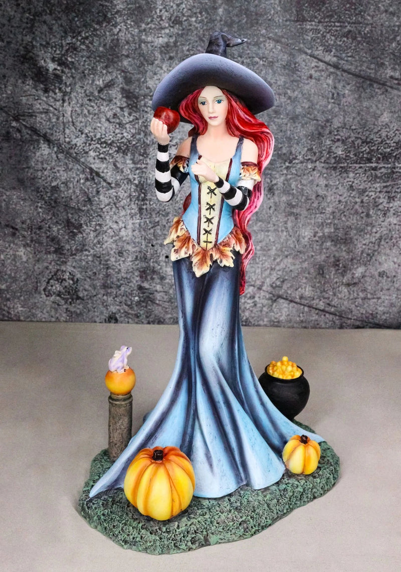 Amy Brown Halloween Pumpkins Ritual Poison Apple Witch Fantasy Magic Figurine-1