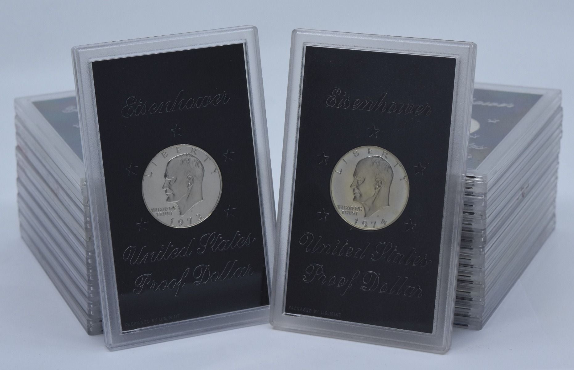 1973-S & 1974-S Proof Silver Eisenhower Dollars (10 of each year)-1