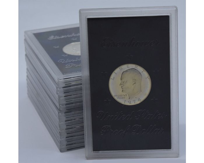 1974-S Proof Silver Eisenhower Dollars (10 pieces)