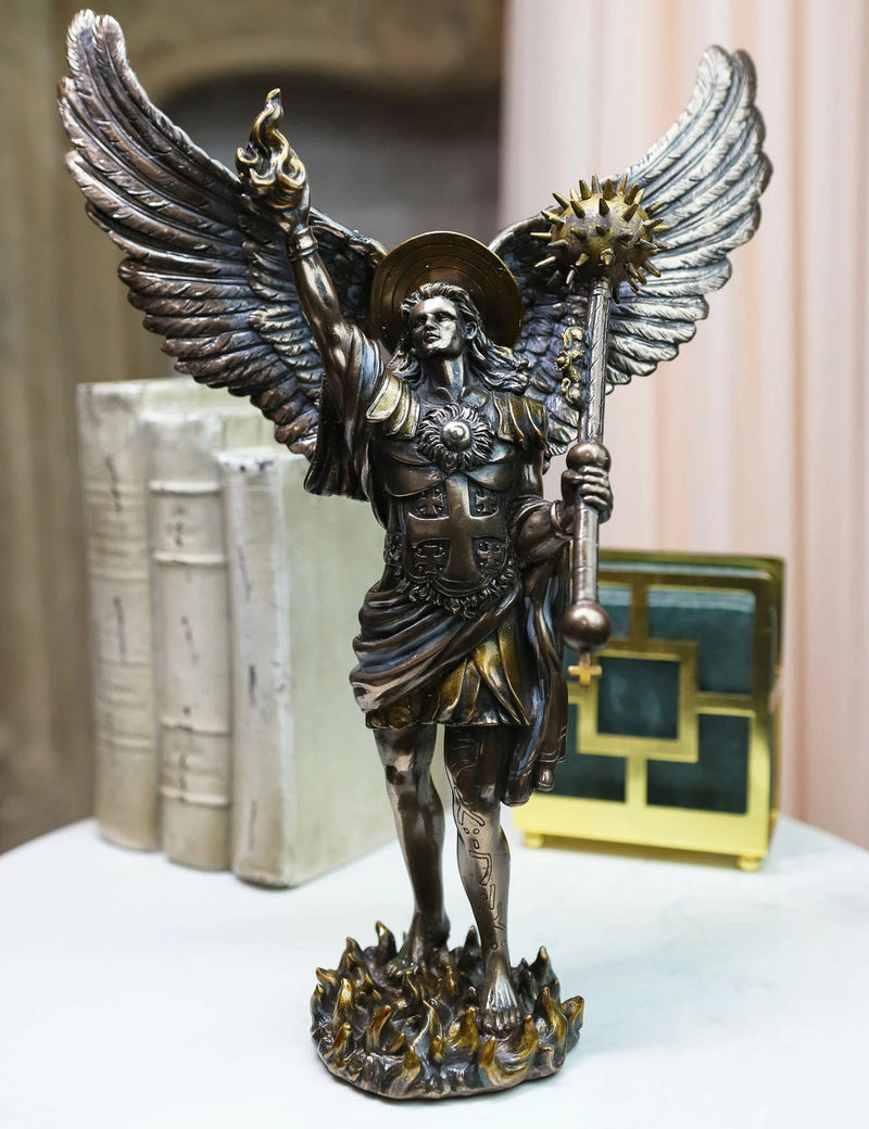 Saint Uriel Archangel Statue Light of God Cherub Angel of Repentance-1
