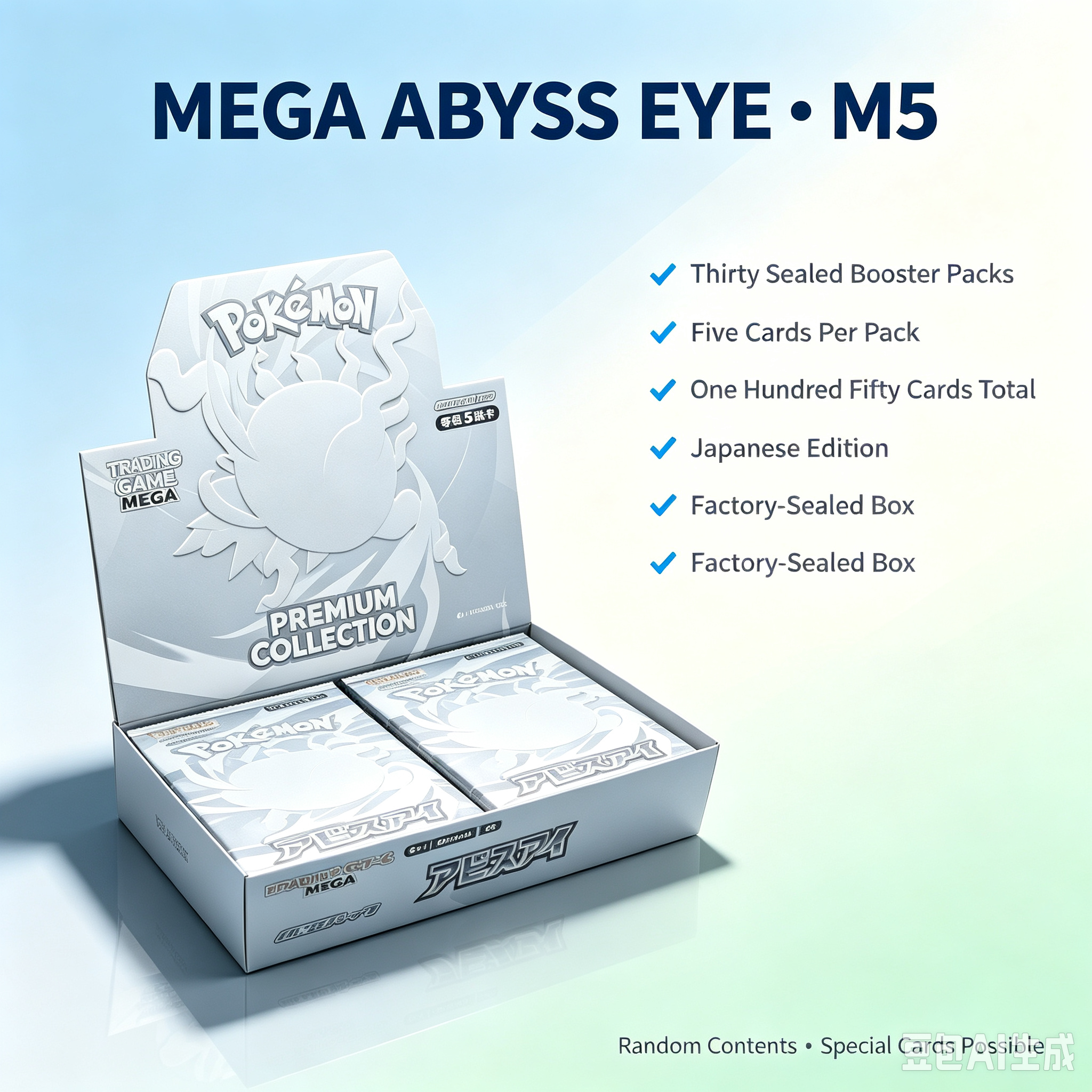 Pokémon Card Game MEGA Abyss Eye M5 Booster Box 30 Packs Japanese Edition Factory Sealed Gift for Collectors-2