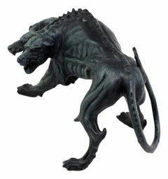 Faux Stone Greek Guardian Hydra Hound Dogs Of Hades Cerberus Statue 7.75"L-3