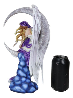 Large Celestial Crescent Moon Dreamer Fairy Statue 12"H Nene Thomas Figurine-3