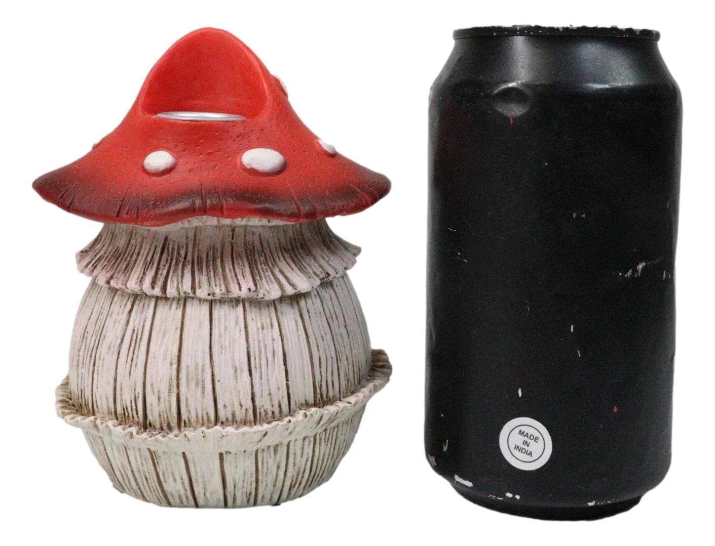 Fairy Garden Red Spotted Toadstool Mushroom Cottage Backflow Incense Burner-4