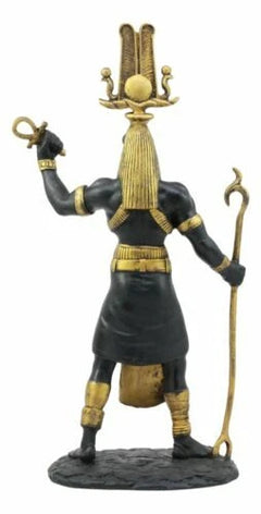 Egyptian God Ibis Headed Thoth Holding Was& Ankh Patron Of Knowledge-2