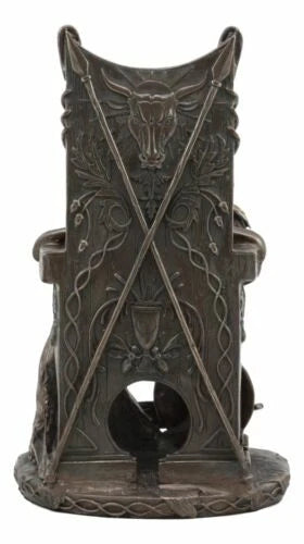 Celtic Goddess Of Fertility Maeve Seated On Throne Statue 11"H Medb Maev Decor-2