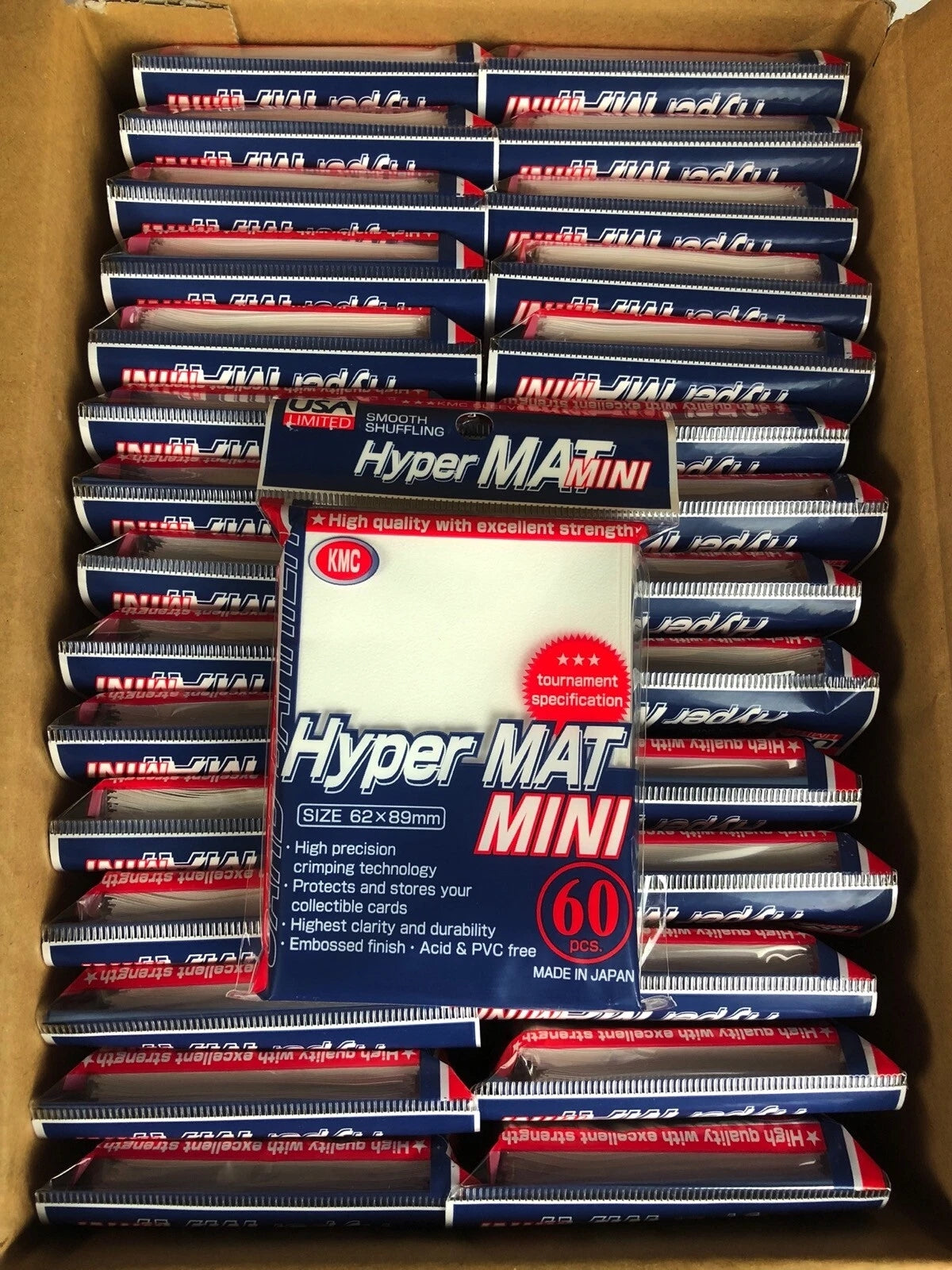 KMC HYPER MAT MINI CASE! (WHITE) 30 PACKS - 60 SLEEVES EACH - YUGIOH / CARDFIGHT-1
