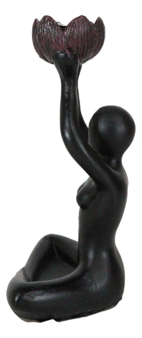 Black Yoga Meditation Avatar With 7 Chakra Zone Colors Backflow Incense Burner-3
