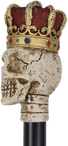Gothic Skull With Royal Regalia KingCrown Decorative Prop Cosplay Walking Cane-3