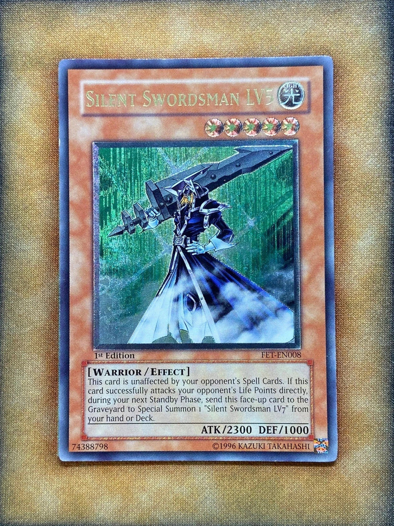 Yugioh Silent Swordsman LV5 FET-EN008 Ultimate Rare 1st Ed LP-1