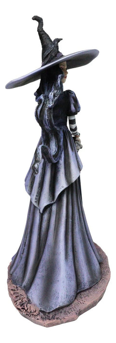 Amy Brown Halloween Pumpkin Gothic Ravenspell Crow Witch With Cane Figurine-3