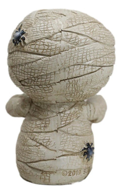 Furrybones Mummy Sarcophagus with Red Teddy Bear & Spiders Figurine 2.75"H-4