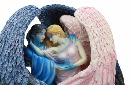 Sheila Wolk Art Day Surrendering Unto Night Celestial Angels Statue 9.5"H-2