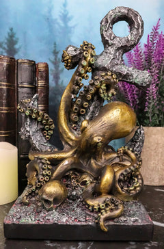 Giant Deep Sea Octopus Kraken Hauling Anchor Decorative Paperweight Figurine-1