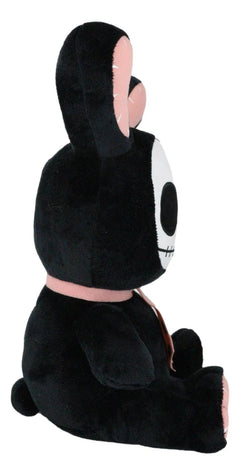 Furry Bones Skeleton Black Tuxedo Bunny With Pink Polka-dot Tie Plush Toy Doll-3