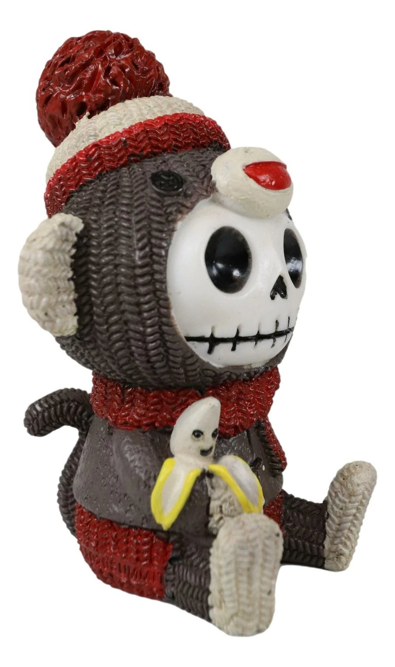 Furrybones Sock Munky Figurine in Stuffed Sock Monkey Costume 3 Inch Tall-4