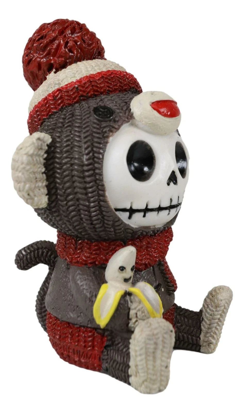 Furrybones Sock Munky Figurine in Stuffed Sock Monkey Costume 3 Inch Tall-4