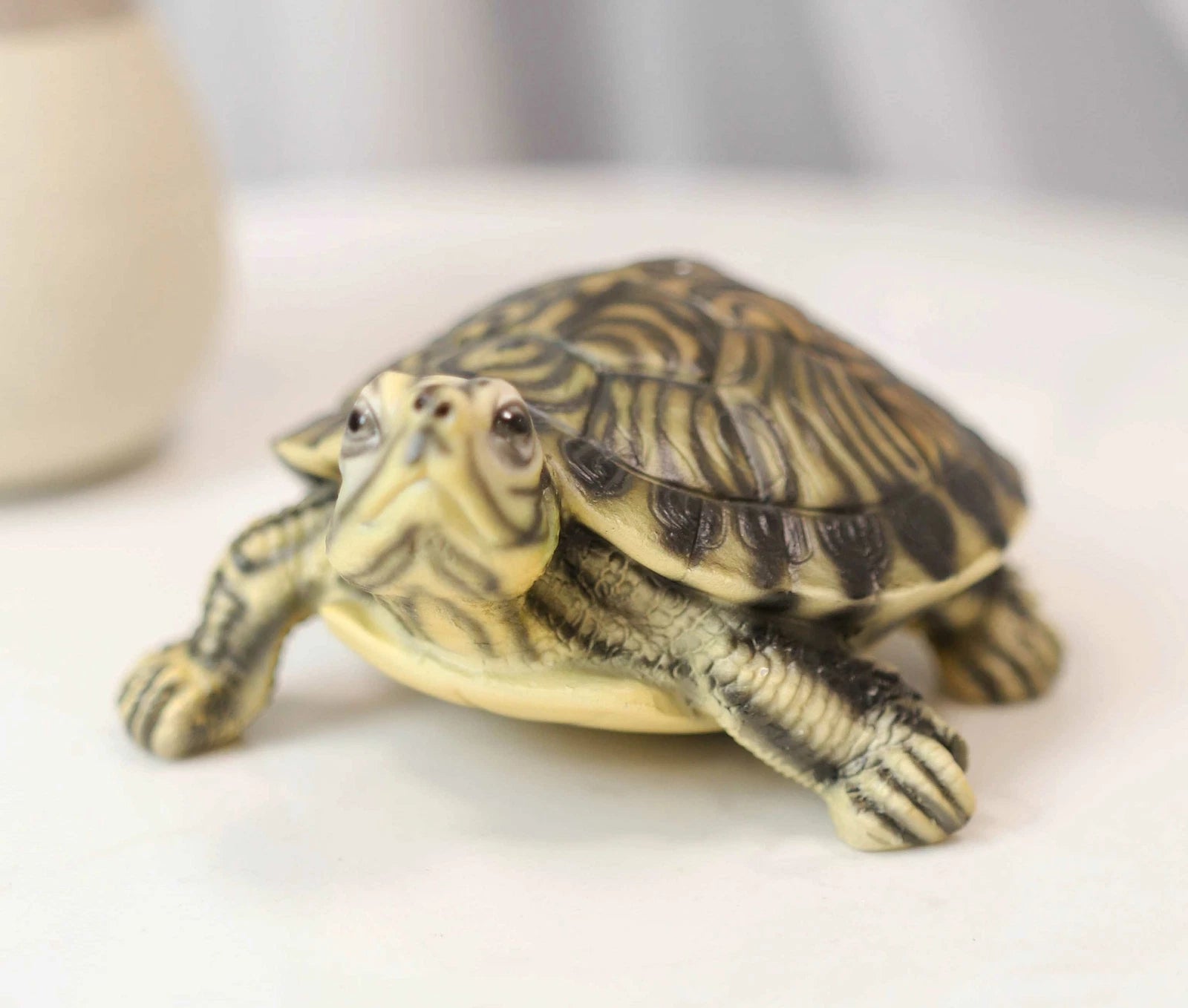 Lifelike Yellow Bellied Slider Turtle Tortoise Figurine 4.75"L Zen Feng Shui-2