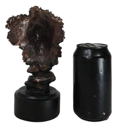 Estatua rústica de bisonte americano del suroeste con acabado en bronce galvanizado-4