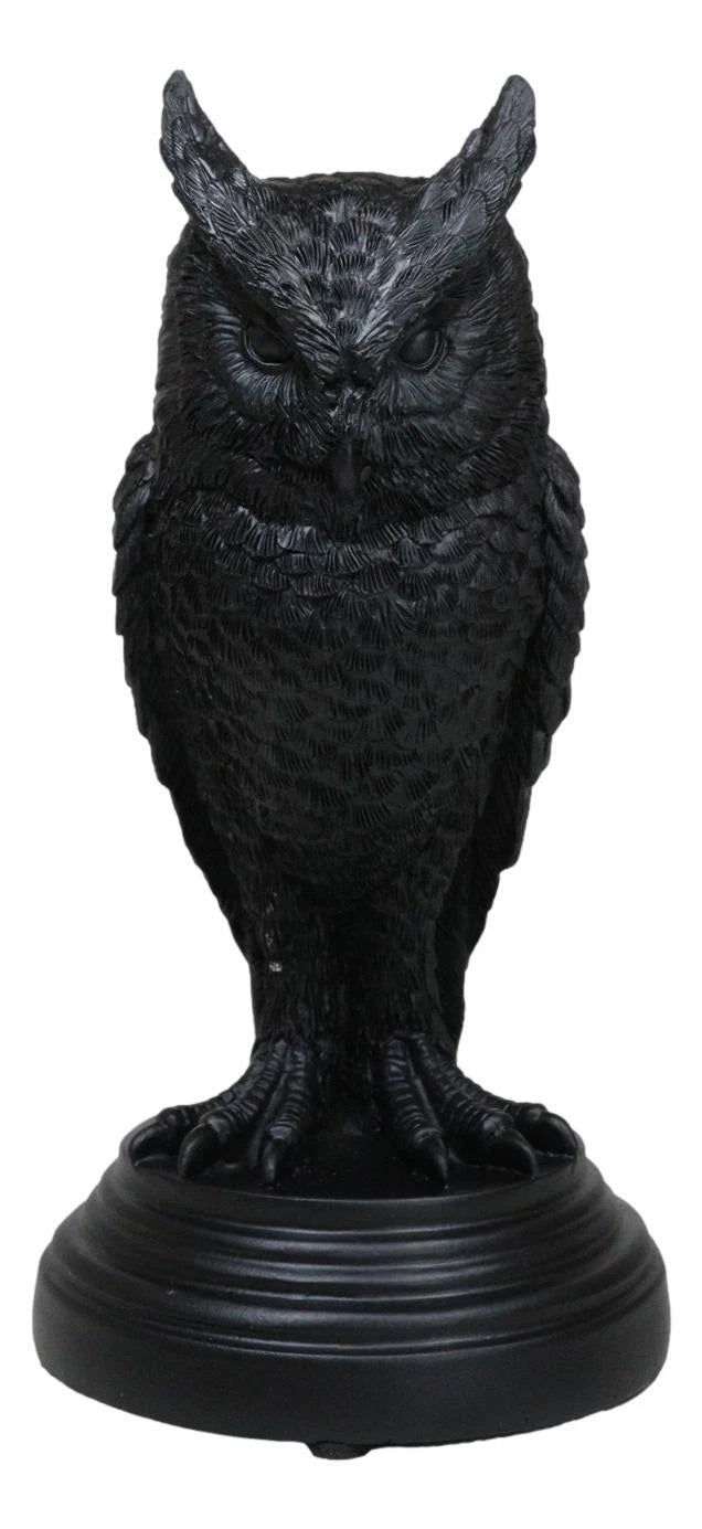 Mystical Wicca Gothic Owl Of Astrontiel Candlestick Candle Holder Figurine-2